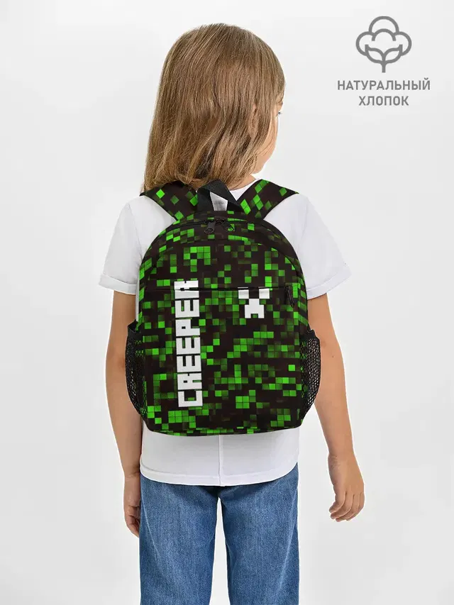 Рюкзак детский с принтом «Майнкрафт — MINECRAFT CREEPER»