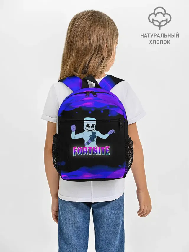 Рюкзак детский с принтом «Фортнайт — Fortnite Marshmallow»