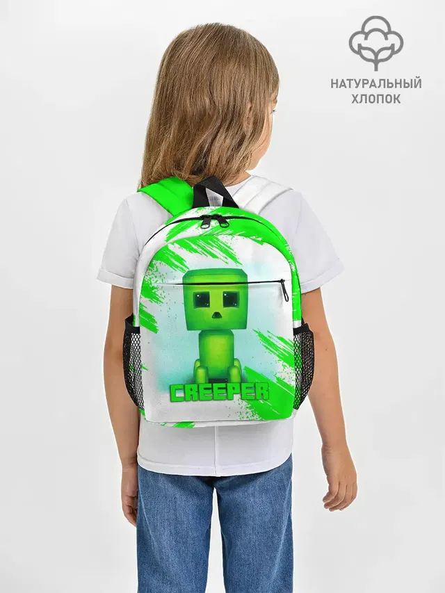 Рюкзак детский с принтом «Майнкрафт — MINECRAFT CREEPER»