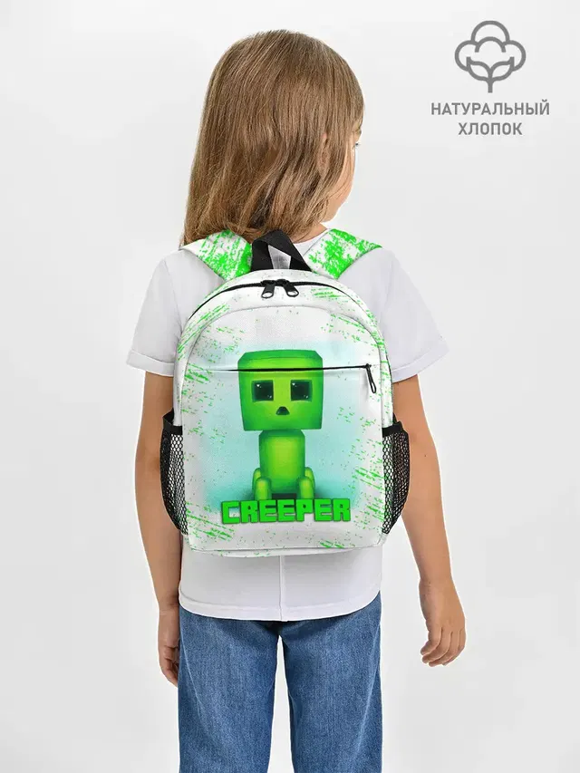 Рюкзак детский с принтом «Майнкрафт — MINECRAFT CREEPER»