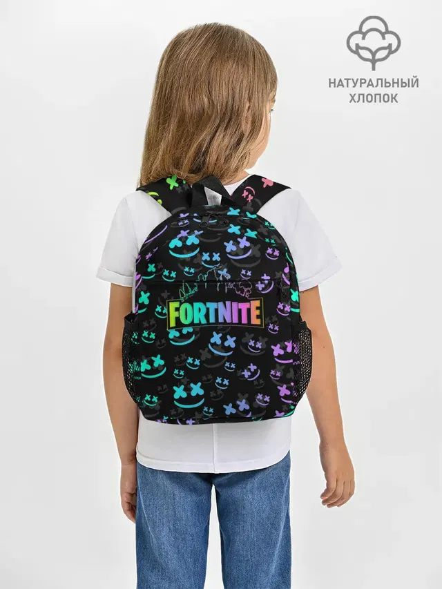 Рюкзак детский с принтом «Королевская битва — FORTNITE — MARSHMELLO»