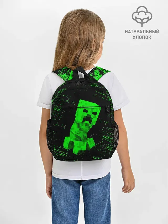 Рюкзак детский с принтом «Майнкрафт — MINECRAFT CREEPER»