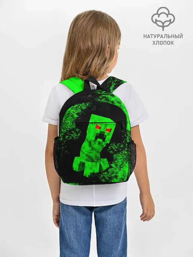 Рюкзак детский с принтом «Майнкрафт — MINECRAFT CREEPER»