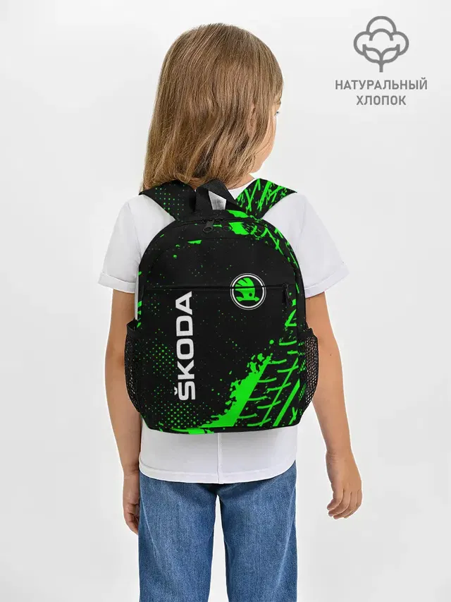 Рюкзак детский с принтом «SKODA — Шкода»