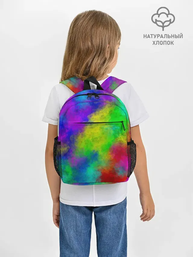 Рюкзак детский с принтом «Абстракция — Multicolored»