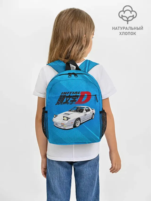 Initial D машина на голубом фоне