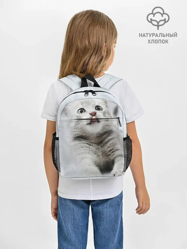 серый котенок