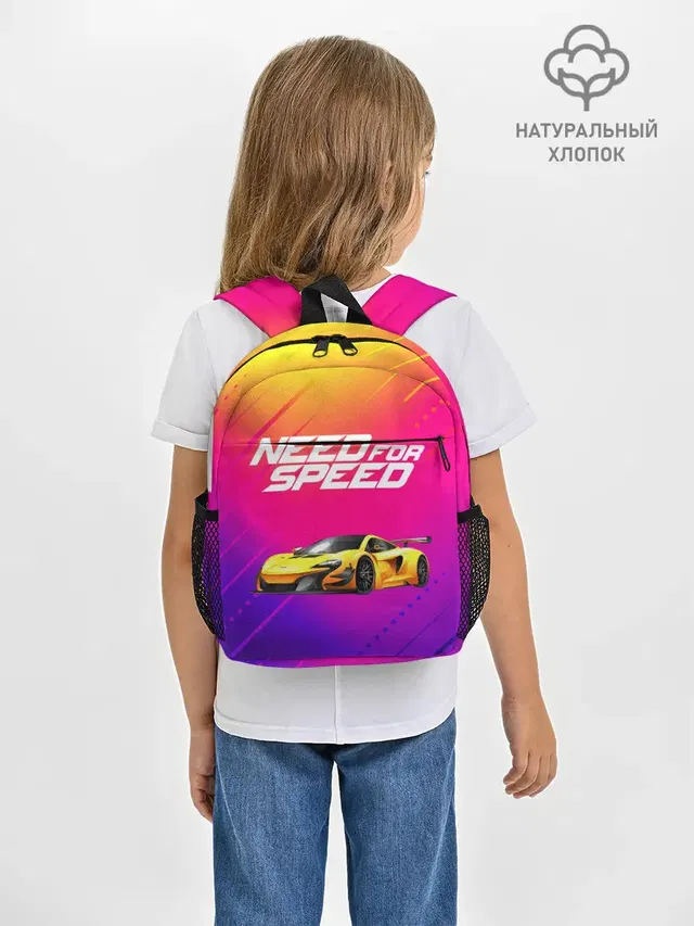 Рюкзак детский с принтом «Need FO Speed»