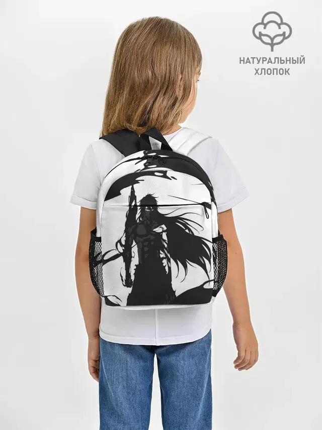 Рюкзак детский с принтом «Bleach black & — Bleach black & white»