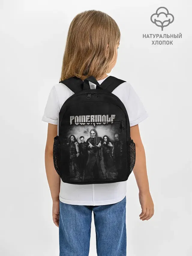 Рюкзак детский с принтом «Разный рок — Powerwolf»