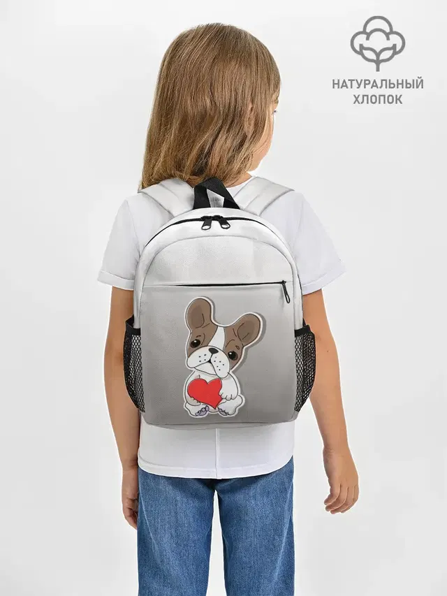 французский бульдог сердечко