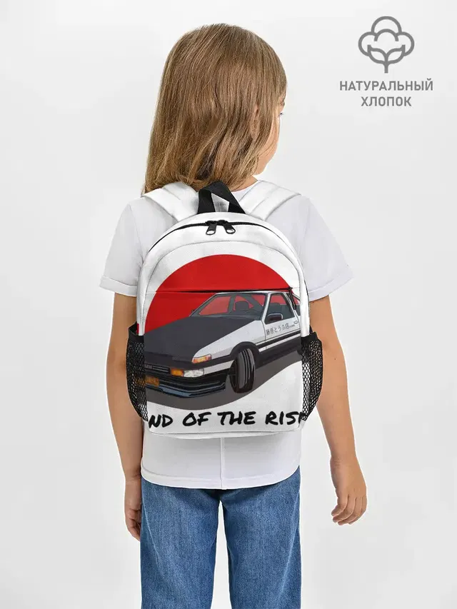 Рюкзак детский с принтом «Toyota Sprinter Trueno AE86 — Land of the rising sun»