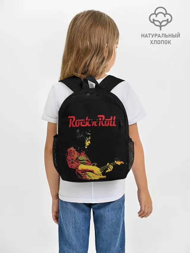 Рюкзак детский с принтом «Guitarist — ROCK N ROLL»