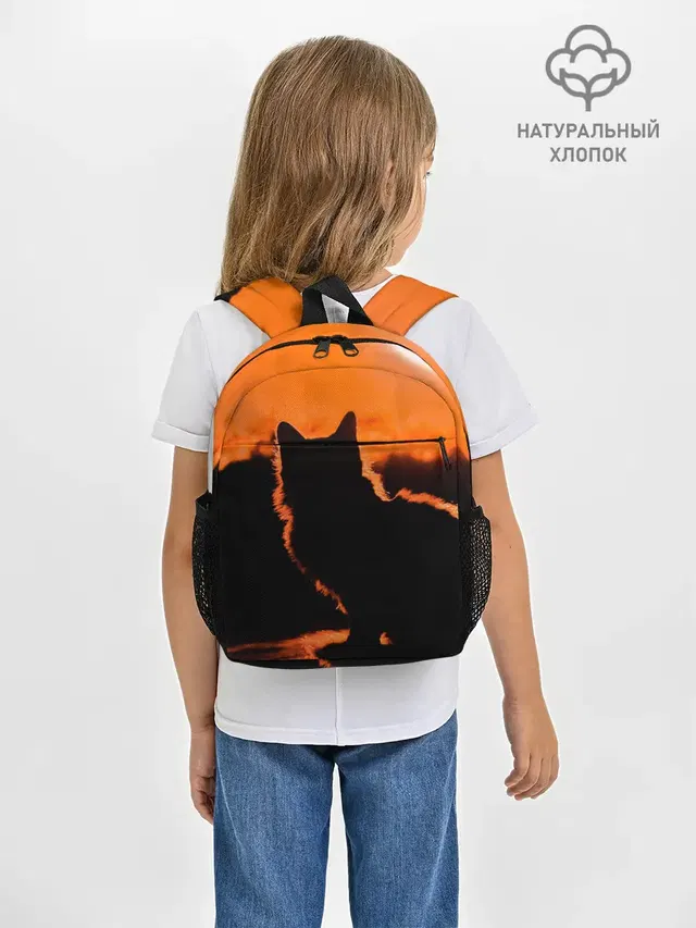 Котенок на фоне заката