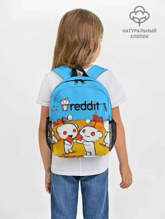 Рюкзак детский с принтом «Социальные сети — REDDIT — РЕДДИТ — UPVOTE ART»
