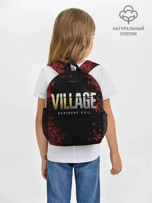 Рюкзак детский с принтом «Resident Evil Village логотип»