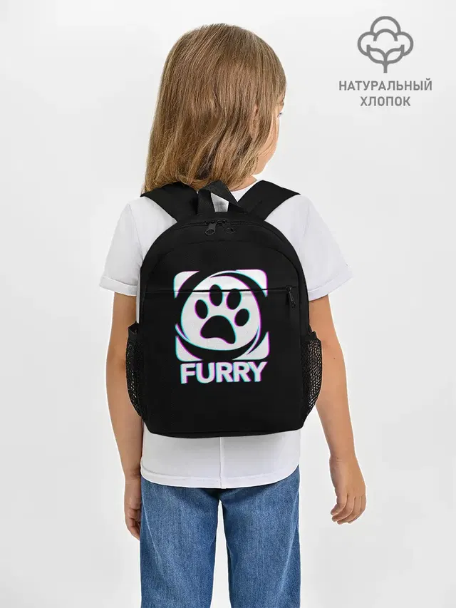 Рюкзак детский с принтом «Разные звери — Furry»