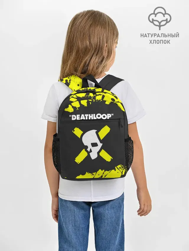 Рюкзак детский с принтом «Разные игры — Deathloop - Paint»