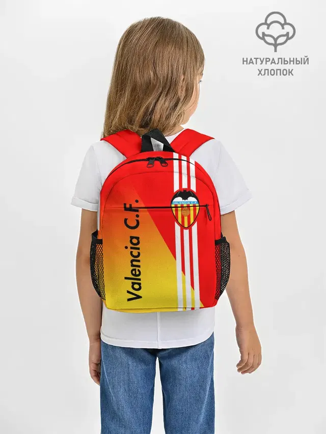 Рюкзак детский с принтом «Valencia — FC VALENCIA — ФК ВАЛЕНСИЯ»