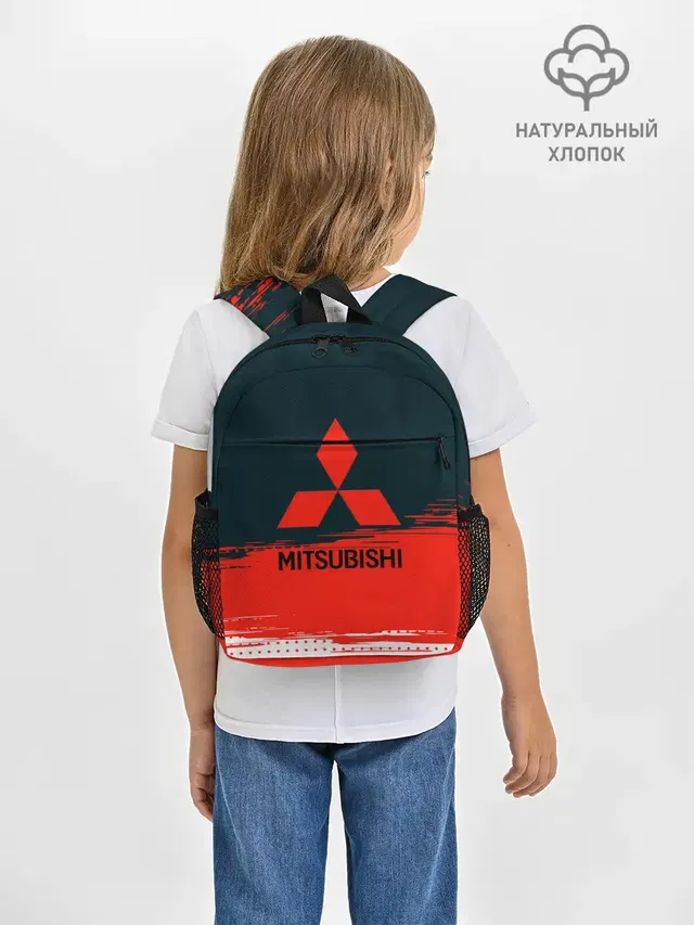 Рюкзак детский с принтом «Mitsubishi — МИТСУБИШИ»