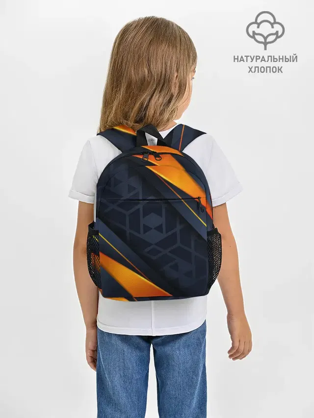 Рюкзак детский с принтом «Black Orange»