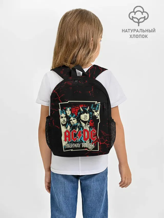 Рюкзак детский с принтом «AC/DC — AC DC HIGHWAY TO HELL»