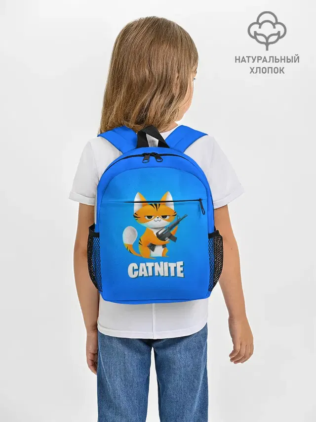 Рюкзак детский с принтом «Фортнайт — Catnite»