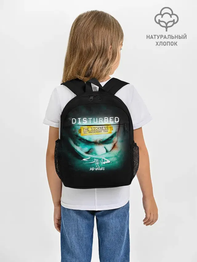 Рюкзак детский с принтом «Disturbed — The Sickness - Disturbed»