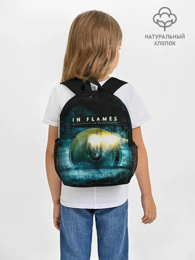 Рюкзак детский с принтом «In Flames — Soundtrack to Your Escape - In Flames»