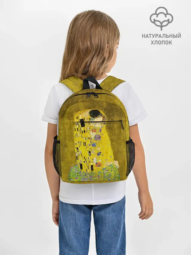 Влюблённые поцелуй художник Климт