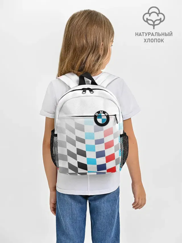 Рюкзак детский с принтом «BMW — BMW GROUP — M PERFORMANCE BMW SPORT»