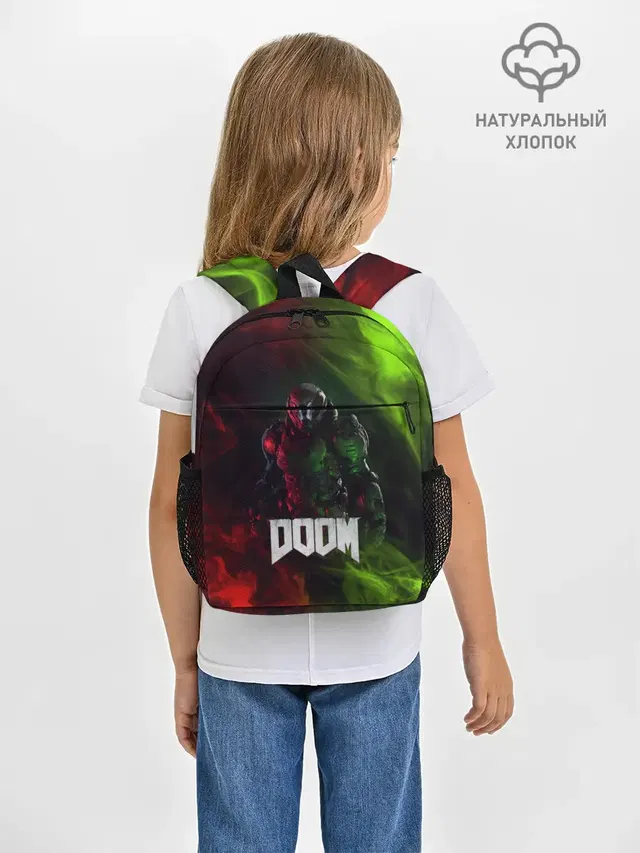 Рюкзак детский с принтом «Дум — Doomguy»