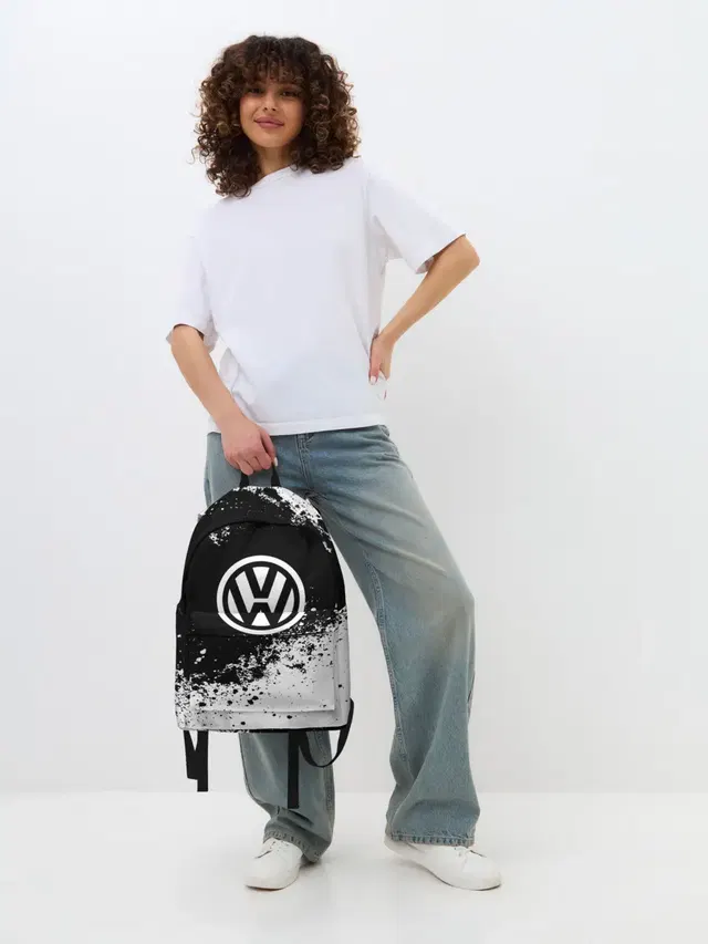 Джинсовый рюкзак с принтом «Volkswagen — Volkswagen abstract sport»