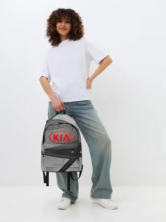 Джинсовый рюкзак с принтом «KIA — KIA metalic 2018»