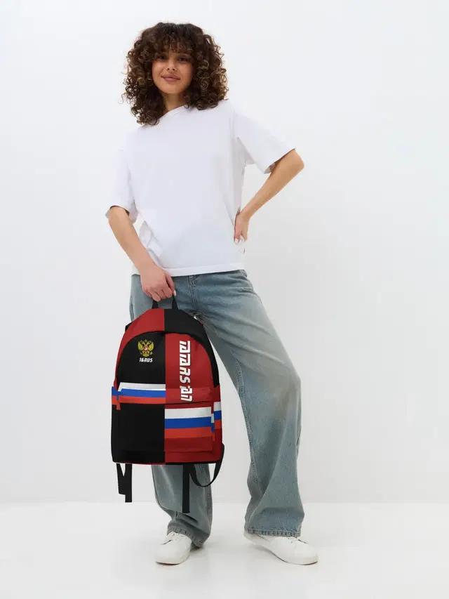 Джинсовый рюкзак с принтом «Татарстан — TATARSTAN»