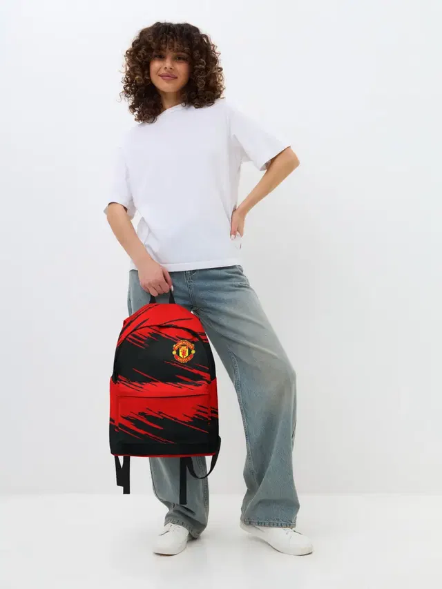 Джинсовый рюкзак с принтом «Манчестер Юнайтед»
