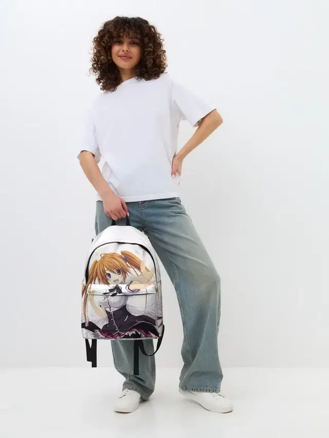 Джинсовый рюкзак с принтом «Демоны старшей школы — Ирина Шидо — High School DxD»