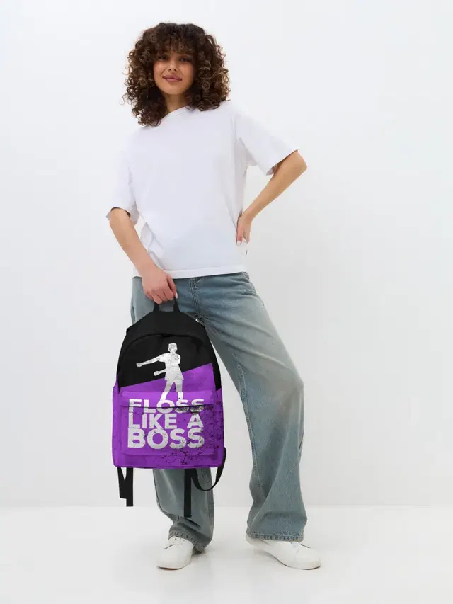 Джинсовый рюкзак с принтом «Фортнайт — Floss Like A Boss»
