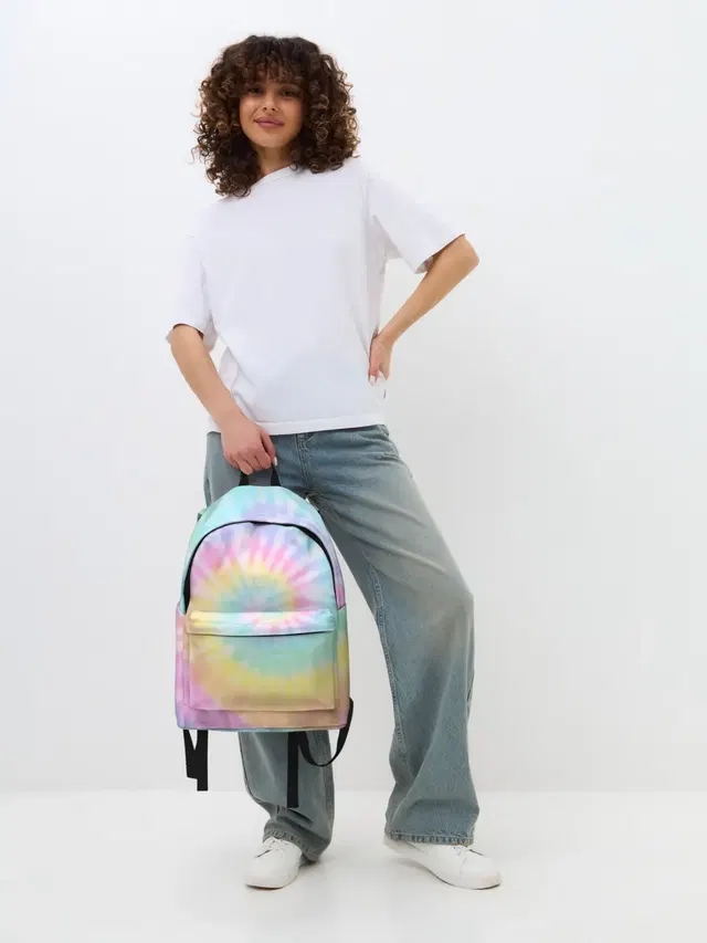 Джинсовый рюкзак с принтом «Pastel Tie Dye»