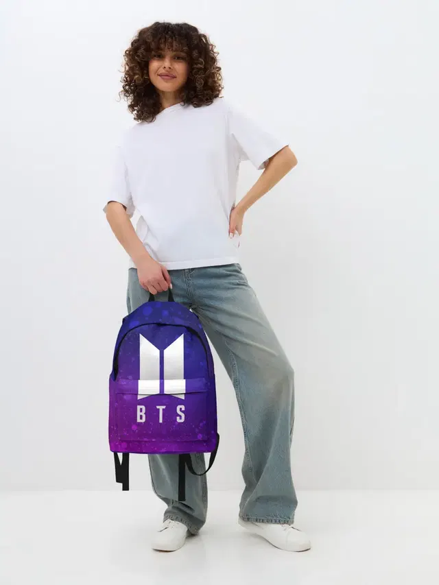 Джинсовый рюкзак с принтом «BTS — BTS YOURSELF»