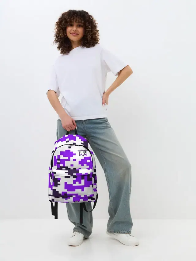 Джинсовый рюкзак с принтом «digital camouflage»