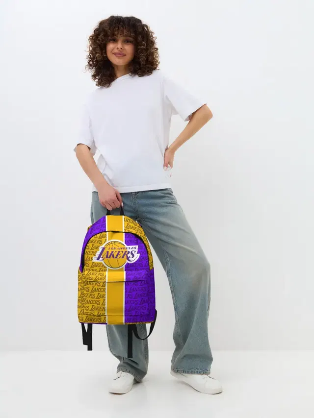 Джинсовый рюкзак с принтом «Лейкерс — LA LAKERS»