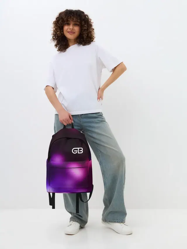 Джинсовый рюкзак с принтом «Разный Рэп — GAYAZOV$ BROTHER$»