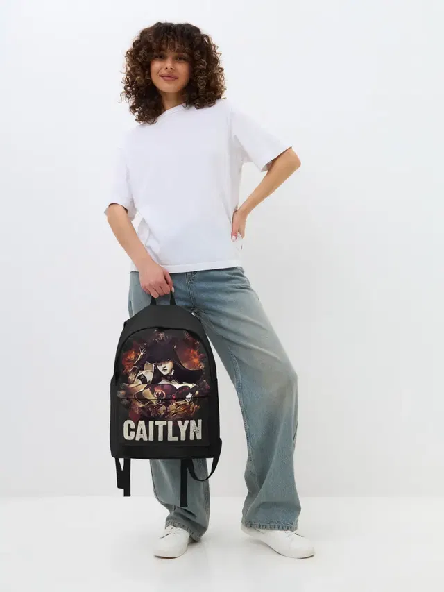 Джинсовый рюкзак с принтом «Caitlyn»