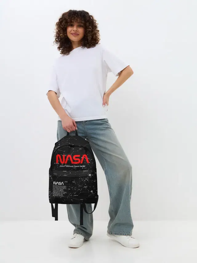 Джинсовый рюкзак с принтом «Астрономия, космос — NASA»