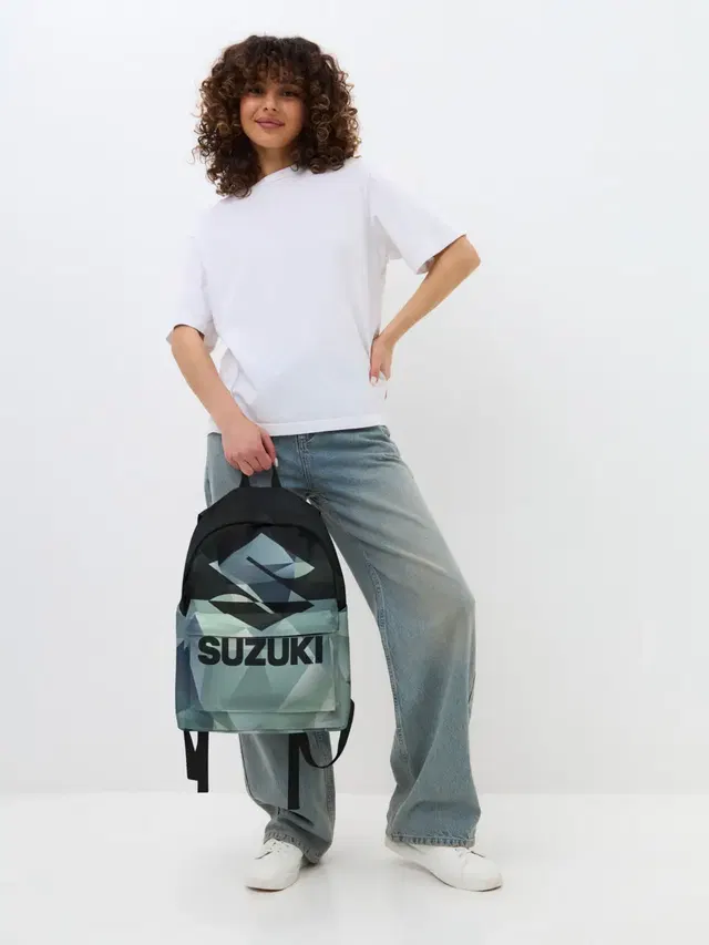 Джинсовый рюкзак с принтом «Suzuki»