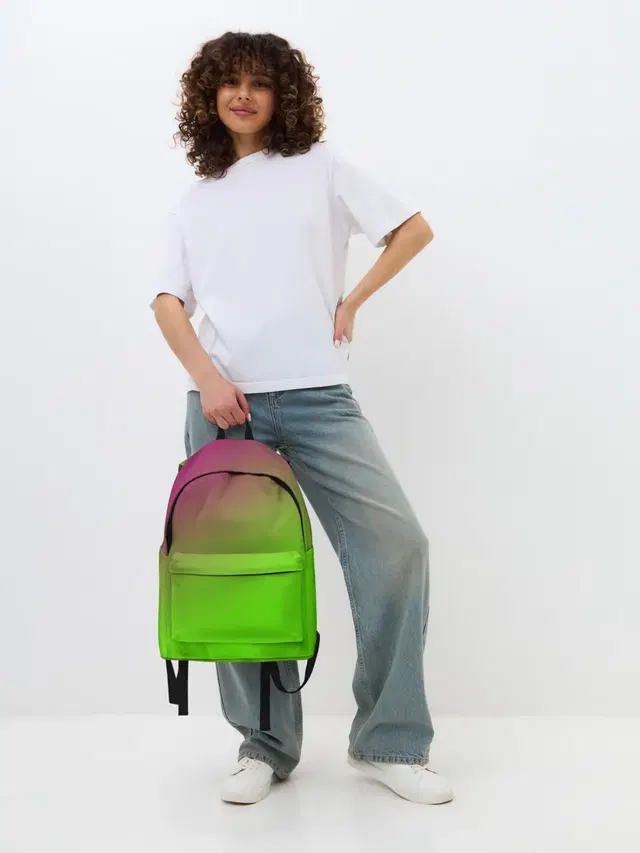 Джинсовый рюкзак с принтом «Tie-Dye — Кислотная»