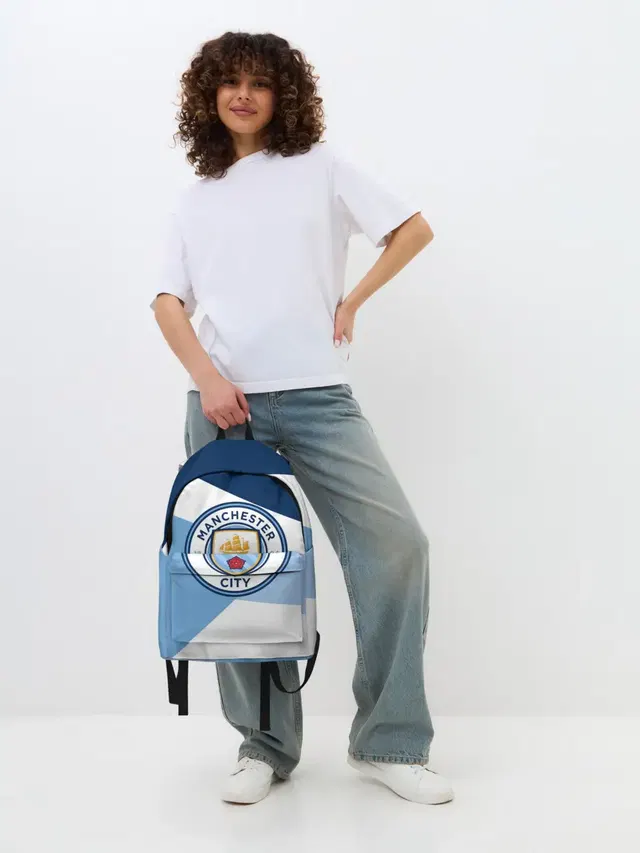 Джинсовый рюкзак с принтом «Manchester City Exlusive»