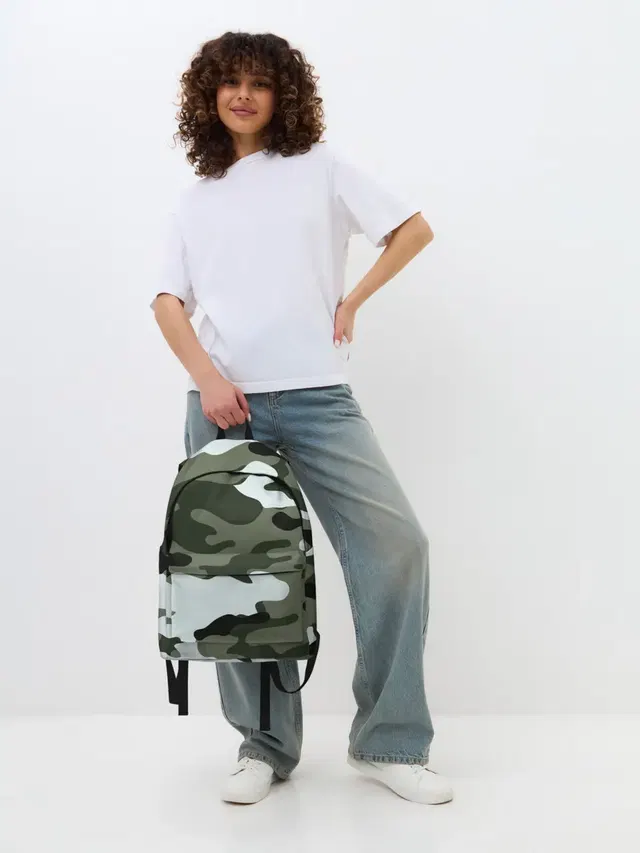 Джинсовый рюкзак с принтом «Милитари — camouflage 2»