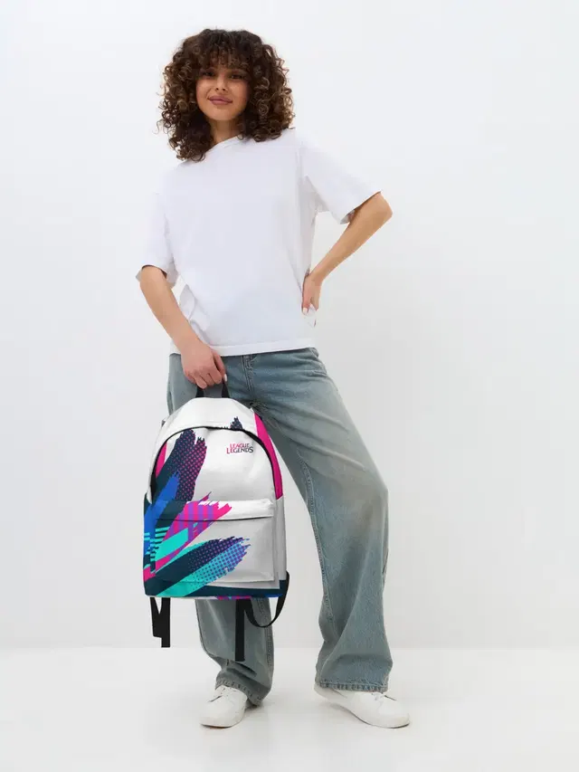 Джинсовый рюкзак с принтом «Abstract graphic»